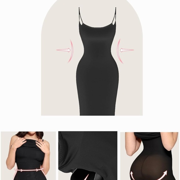 Popilush SZ M Summer Maxi Dress Women’s Cocktail Shapewear Dresses Built-in Bra - Picture 2 of 5